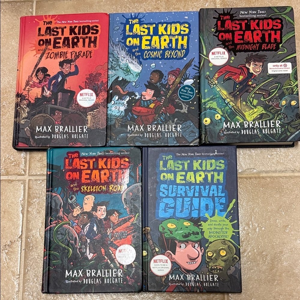 Max Brallier’s “the last kids on earth” bundle of 5 hardback books new!